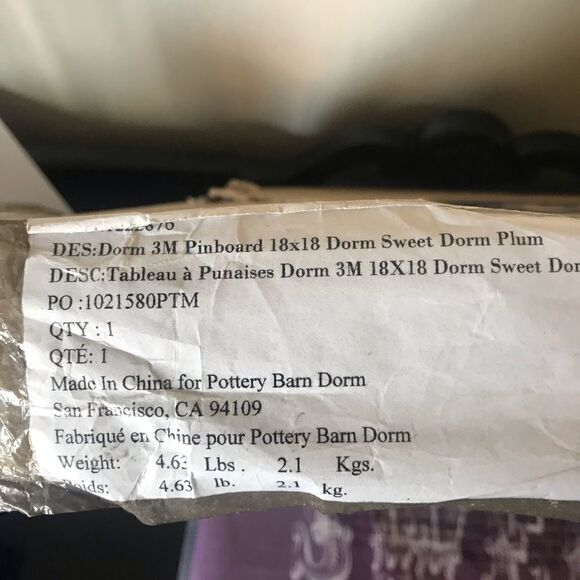 Pottery Barn Teen Dorm Sweet Dorm Pinboard - Picture 3 of 4